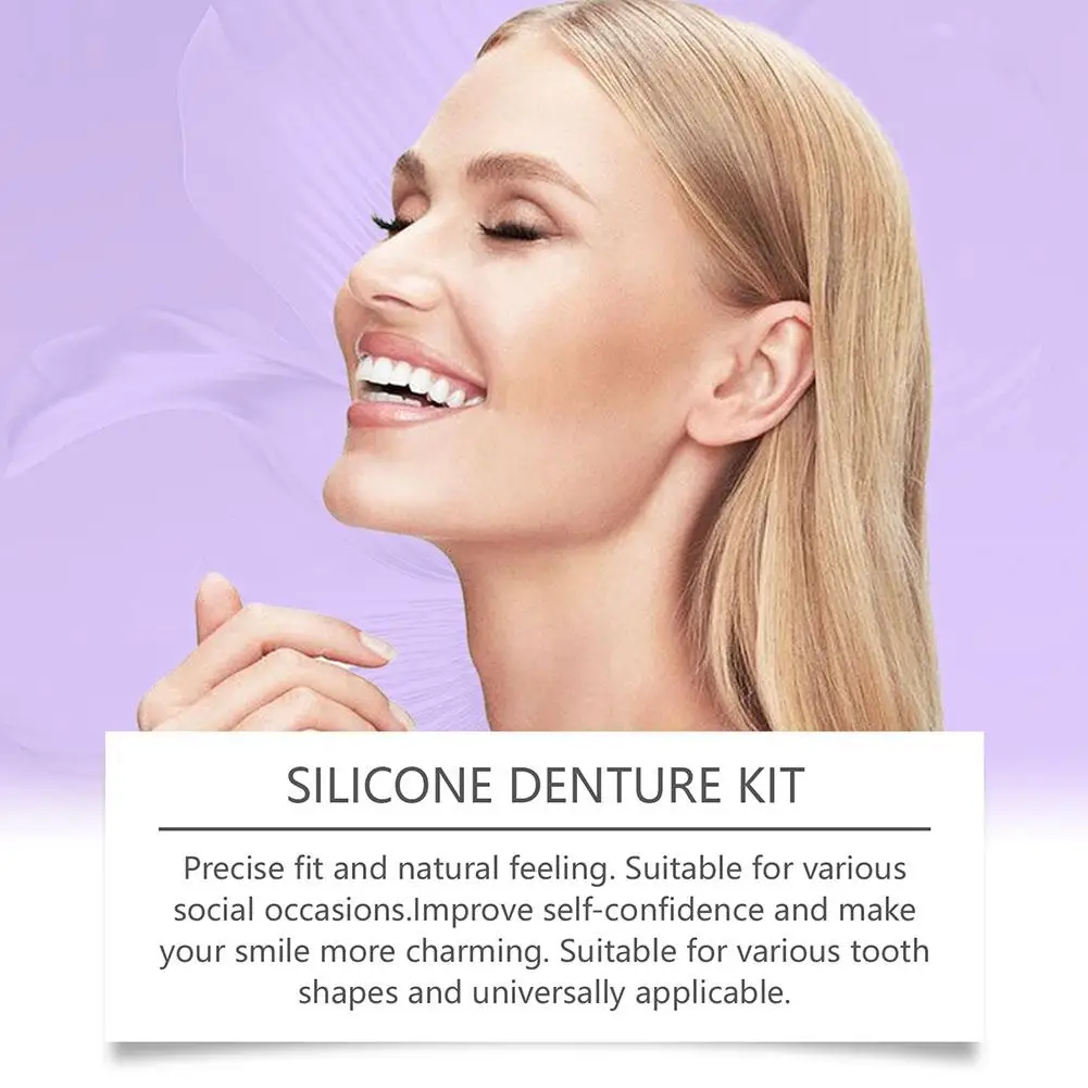 Upper And Lower False Teeth Cover Perfect Smile Veneers Comfort Denture Paste Braces For Double Row Of Teeth L4U4
