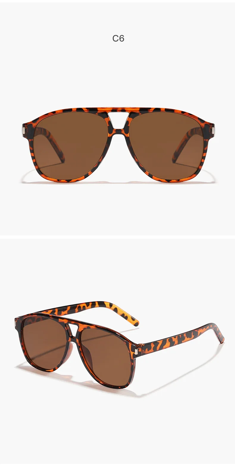 Luxus Marke Designer Großen Rahmen Pilot Sonnenbrille Frauen Für Männer Trend Sonnenbrille Vintage Punk Shades Beliebte Brillen UV400 – Detail 13
