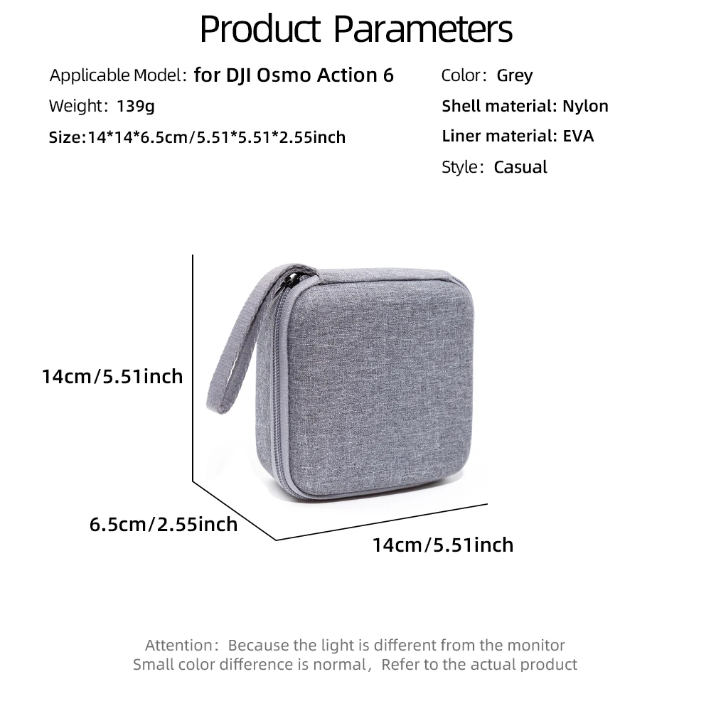 

Mini Camera Storage Bag DJI Osmo Action 6, Protective Carrying Case Small Portable Storage Bag Pouch for Action6 Accessories