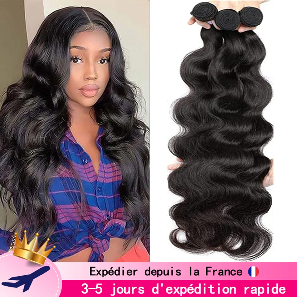 Brazilian Body Wave Hair Bundles 1/3/4 Pieces Real Human Hair Bundles 10A 12-32 Inch Remy Human Hair Extensions For Black Women