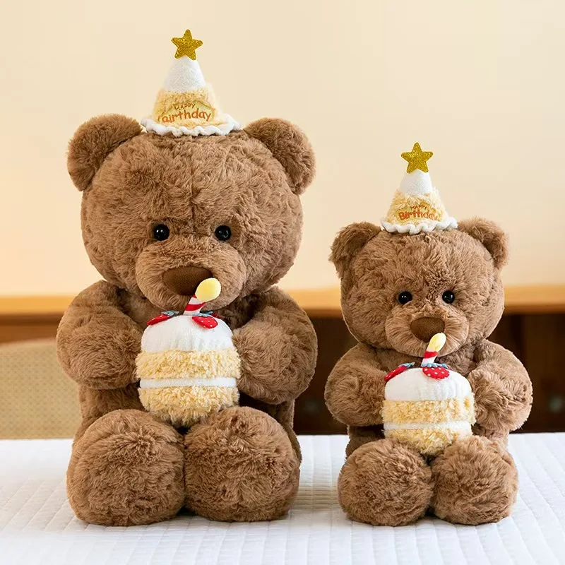 Simpatico orsacchiotto bambola di peluche pigiama morbido peluche cuscino per dormire regalo ragazza kawaii regalo di compleanno decorazione del letto di casa