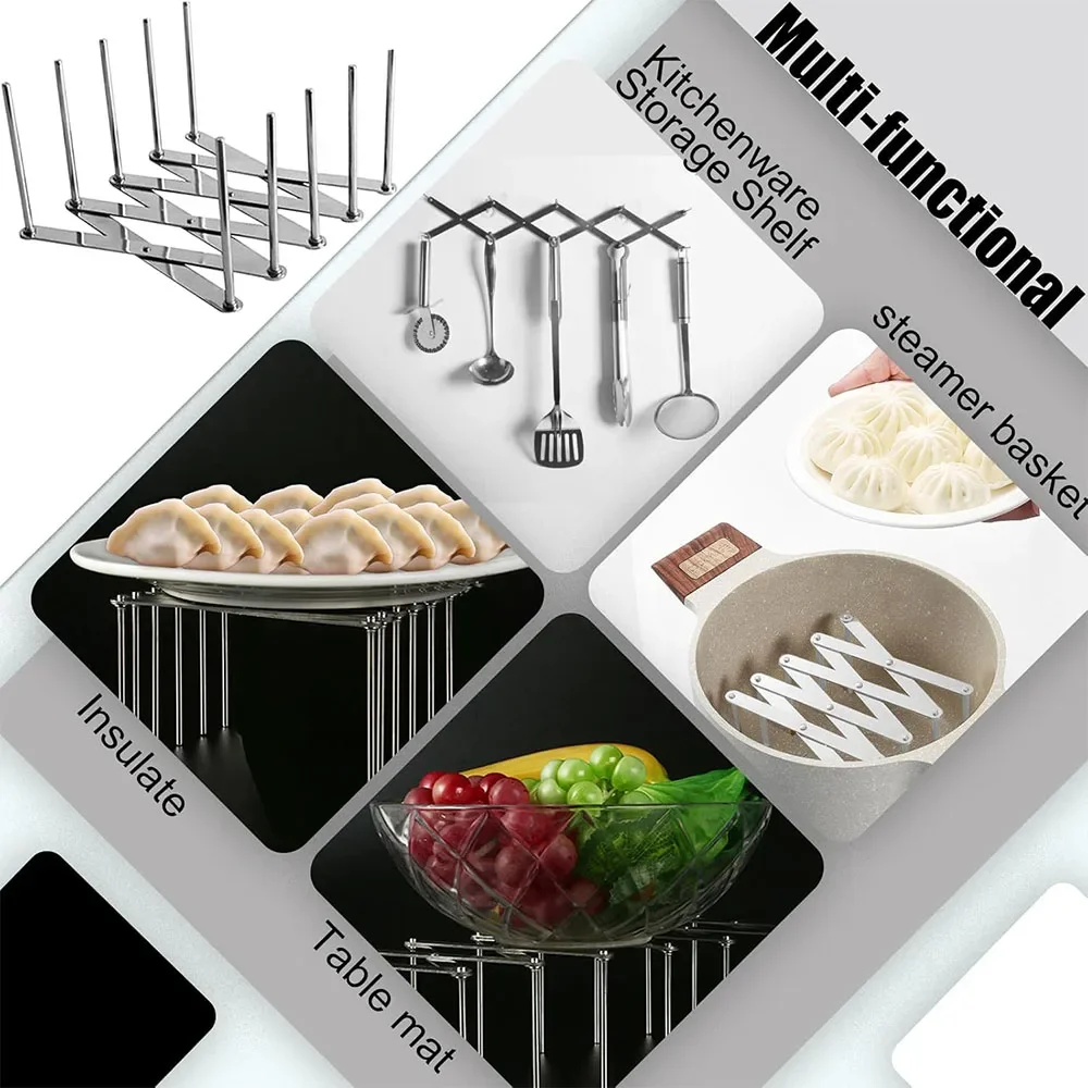 Plate Organizer Rack,Retractable Small Dish Drying Rack,Pot Lid Organizer for Cabinet Kitchen Cutting Board Storage Steam Rack