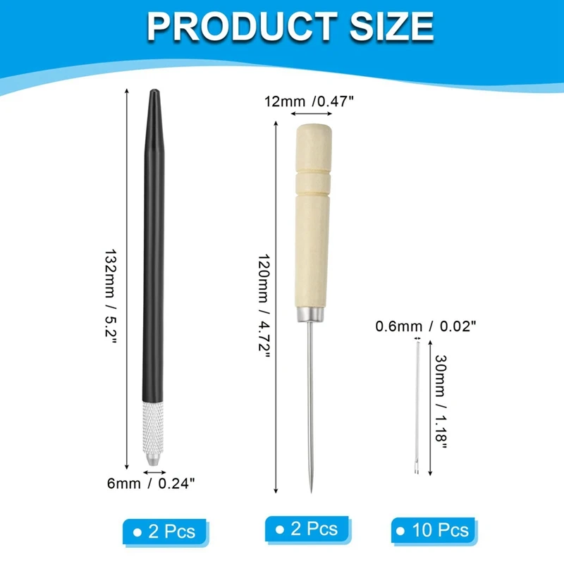 

Набор держателей для укоренения кукольных волос, вязальные спицы для кукольных волос 0,6 мм с деревянными шилами, крючки для вязания крючком, инструмент для кукольного парика-A21I