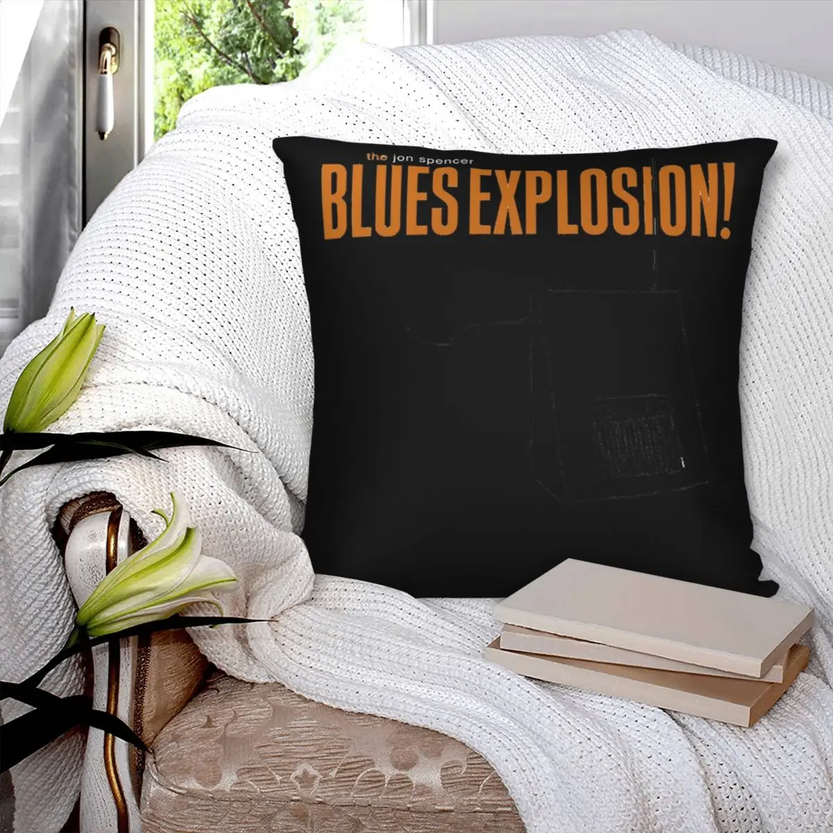 Bellbottoms The Blues Explosion! Square Pillowcase Polyester Pillow Cover Velvet Cushion Zip Decorative Comfort Throw Pillow Car