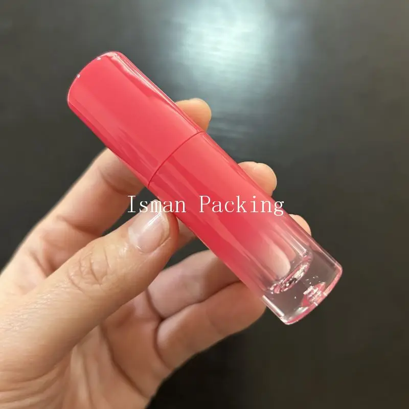 50Pcs Mini 2.5ml Round Gradient New Red Lipgloss Tubes Refillable Plastic Lip Gloss Container Packaging Wand Tube With Brush