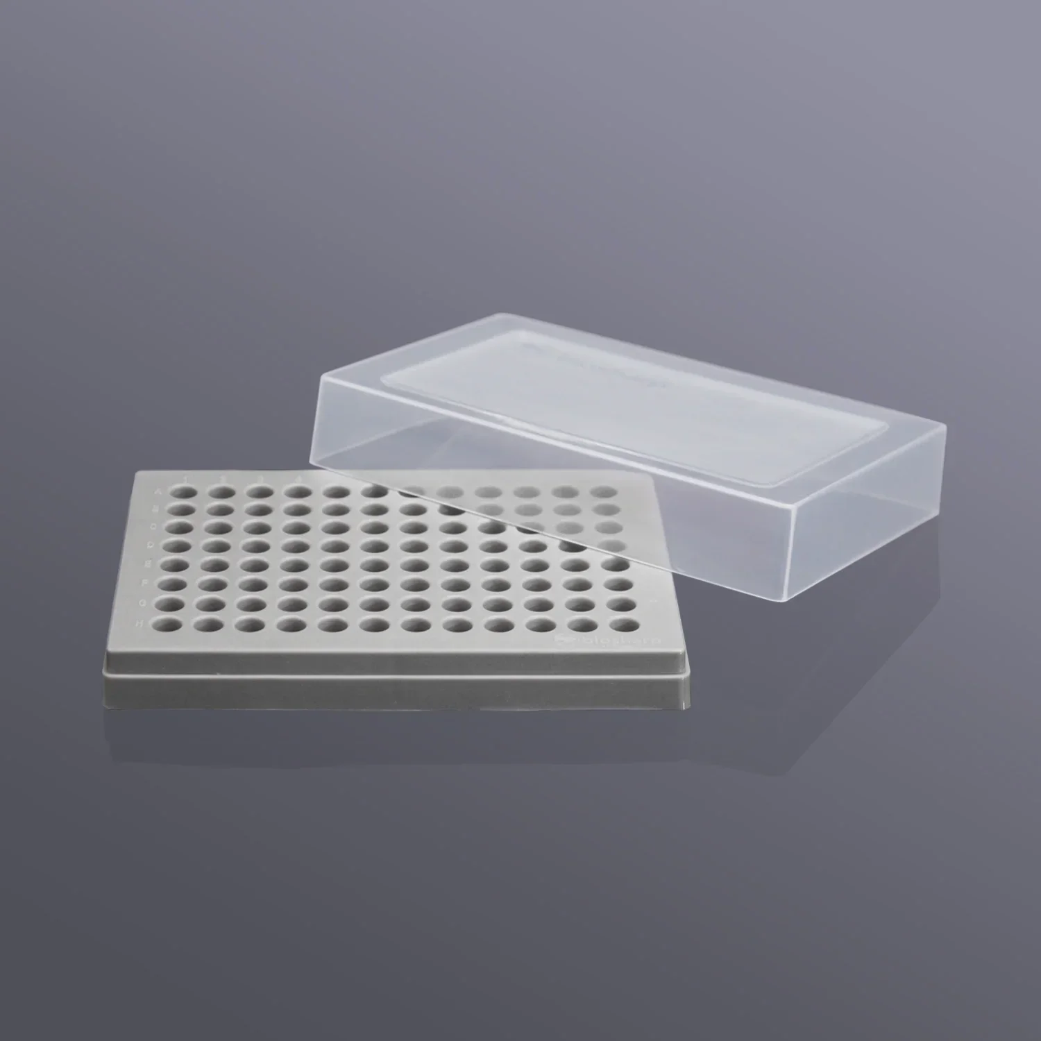 Biosharp 0.2ml Thin-walled Tube Cassette PCR Octet Cassette 96-well Blue, Black, Orange and Grey Storage Cassette with Lid