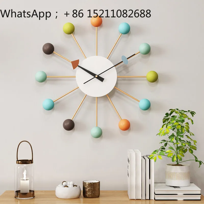SCY living room wall watch dining room fashion silent clock light luxury decorative TV wall clock