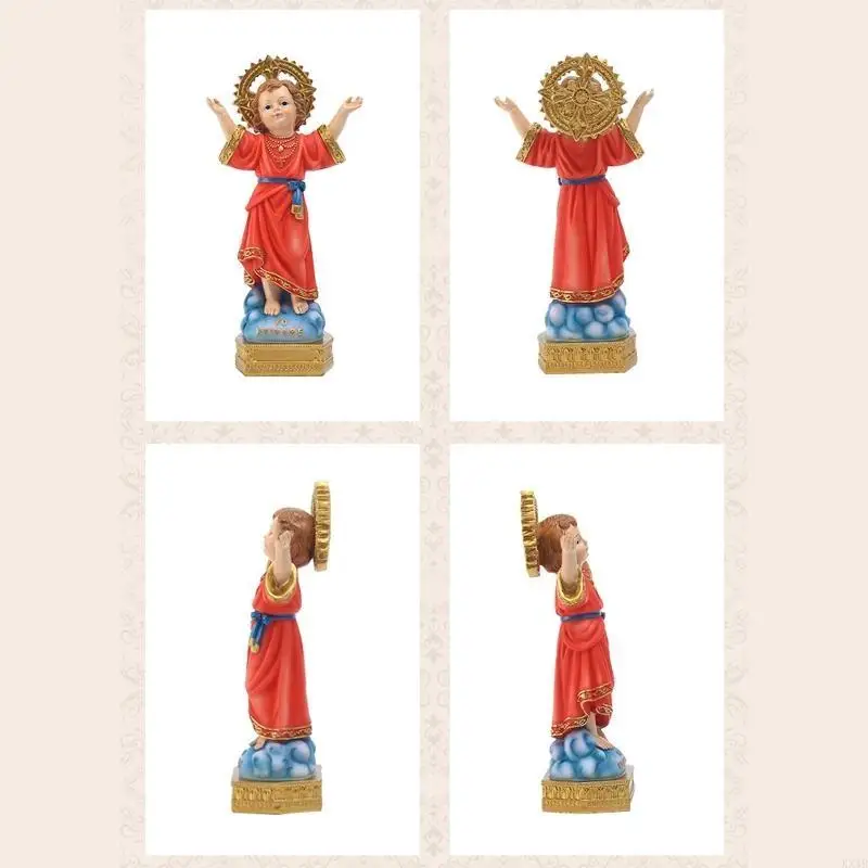 KX4B Holy Child Jesus Statue Religious Figurine Catholic Christian Gifts Resin Decor
