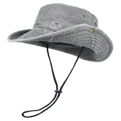 Summer Bucket Hats 2026 Outdoor Sun Hat Woman Solid Cotton Wide Brim UV Protection Men's Panama Hat Beach Fisherman Fishing Cap