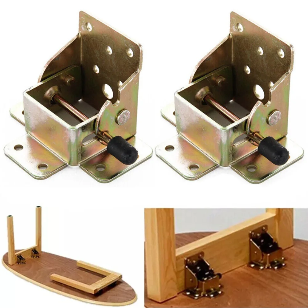 90 Degree Hardware Fittings Foldable Self-Locking Table Leg Brackets Support Frame Chair Extension Folding Hinge