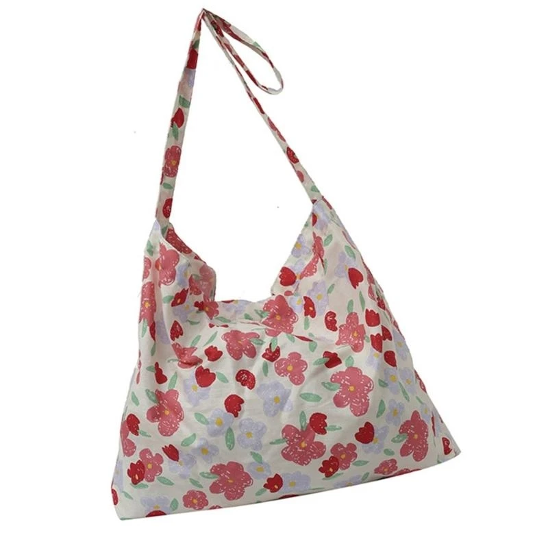 المرأة غير الرسمية طباعة الأزهار الكبرى حقيبة كبيرة من السعة كبيرة الكتف