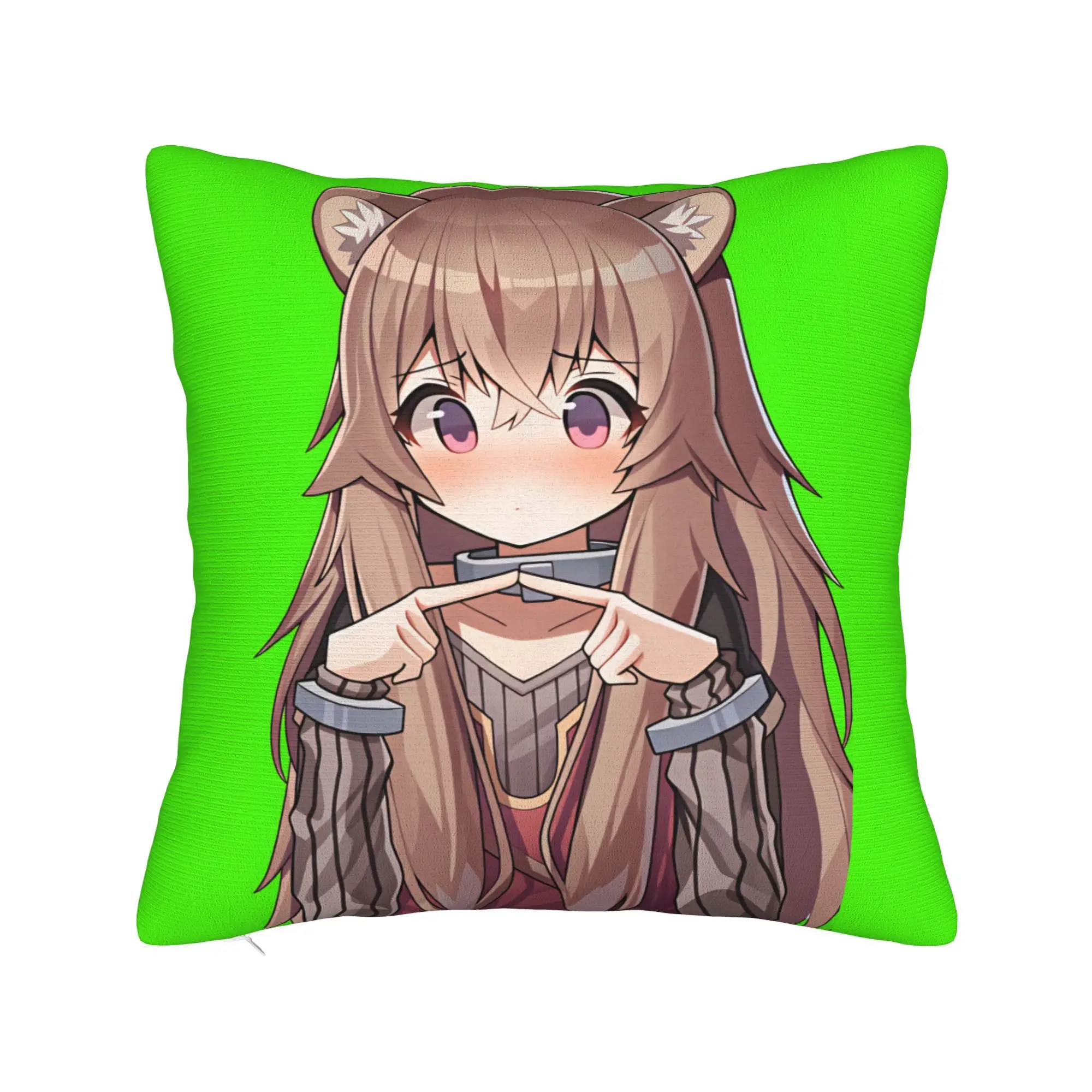 Raphtalia S-Shield Hero TRotSH Pillowcases  Funny Pillow Case For Chair Sofa Home Decor Comfy Pillow Cover