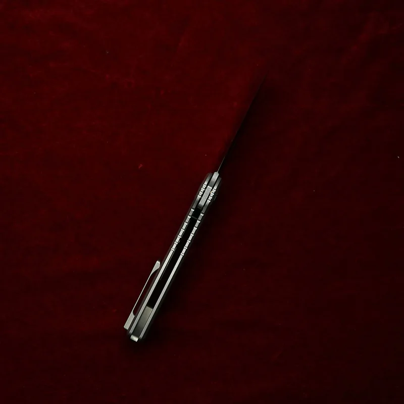 LEMIFSHE cuchillo plegable EDC hoja satén y mango titanio - imagen 2