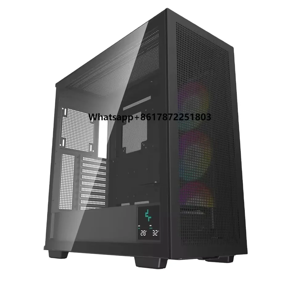 DeepCool MORPHEUS ATX+ Модульный корпус воздушного потока Одинарный и двойной дисплей состояния Тринити 140 мм ARGB Вентиляторы Черный
