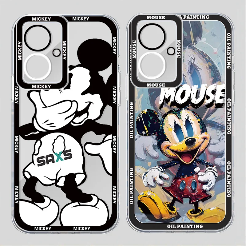 Minne and Mickey Angel Eye Phone Case For Realme C 67 65 63 55 53 35 33 31 30 25 21 20 15 8i 9i Narzo 50 Pro Plus Funda Soft