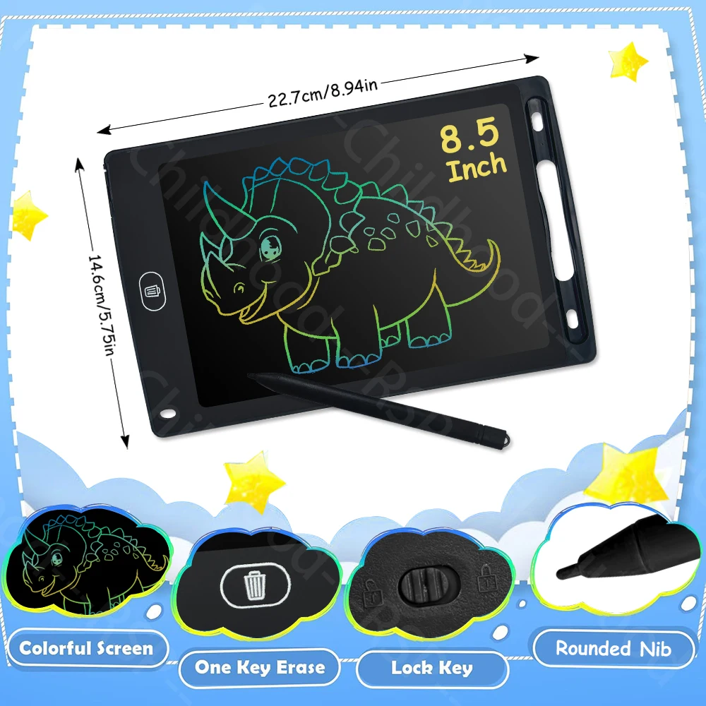 6.5/8.5/10/12 Inch LCD Schrijven Tablet Elektronische Tekentafel Doodle Schetsblok Handschrift Pad Speelgoed voor kinderen Verjaardagscadeautjes