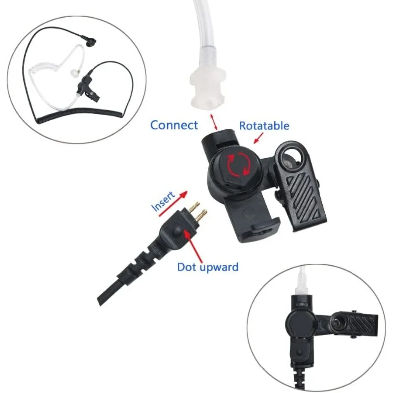 BAOFENG Military Grade Volume Adjustable Speaker Mic with 3.5mm Receiver for AR-152 DM-32 UV-32 UV-5R BF-F8HP PRO Two Way Radio view 4