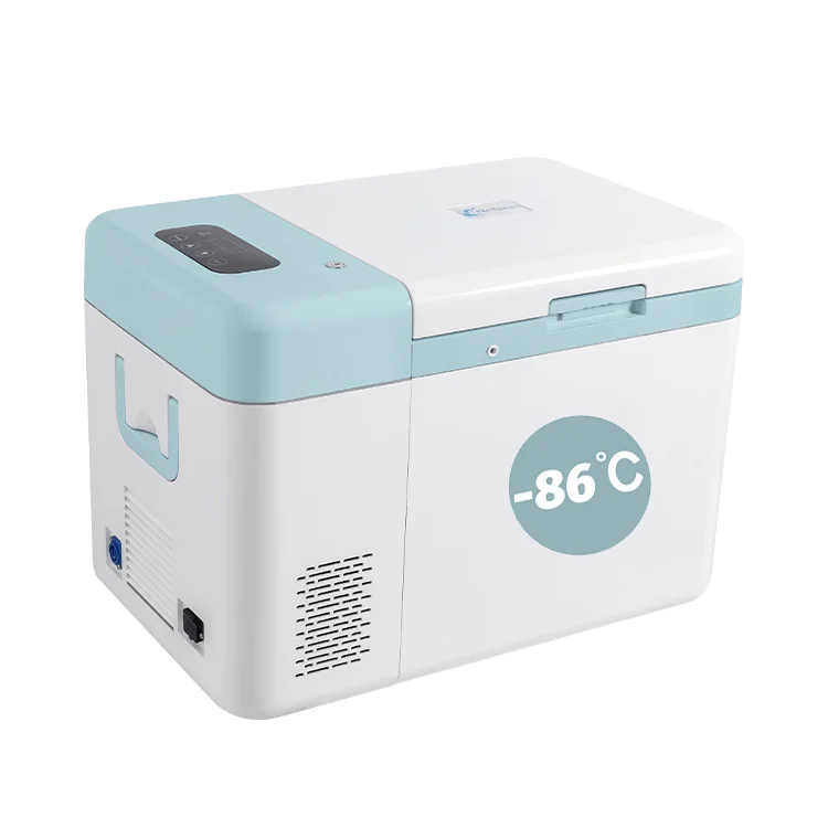 Refport DW-8625 25L Portable Horizontal Chest Fridge with Stirling Cooling System -86C Ultra Low Temperature Freezer 12V