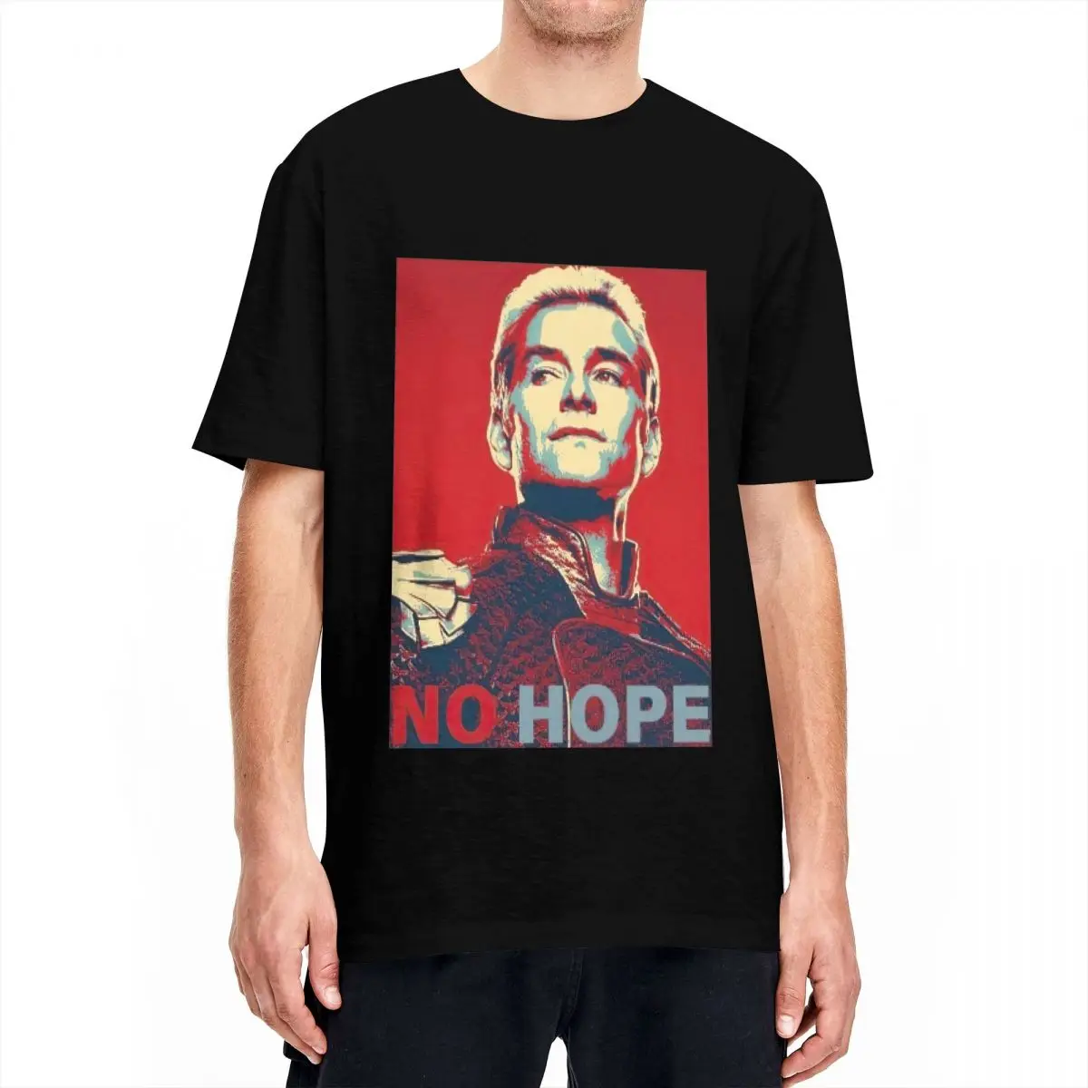 The Boys Tv Show T Shirt Man Homelander No Hope Y2K Basic 100% Cotton T Shirts Beach O-Neck Hippie Tee Shirt Big Size Tops