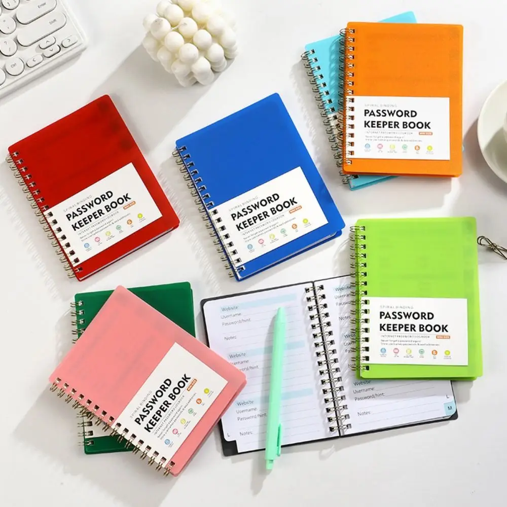 With Alphabetical Tabs Spiral Password Keeper Book Coil Book Multi-color Password Keeper Notebook Saving Website Logins