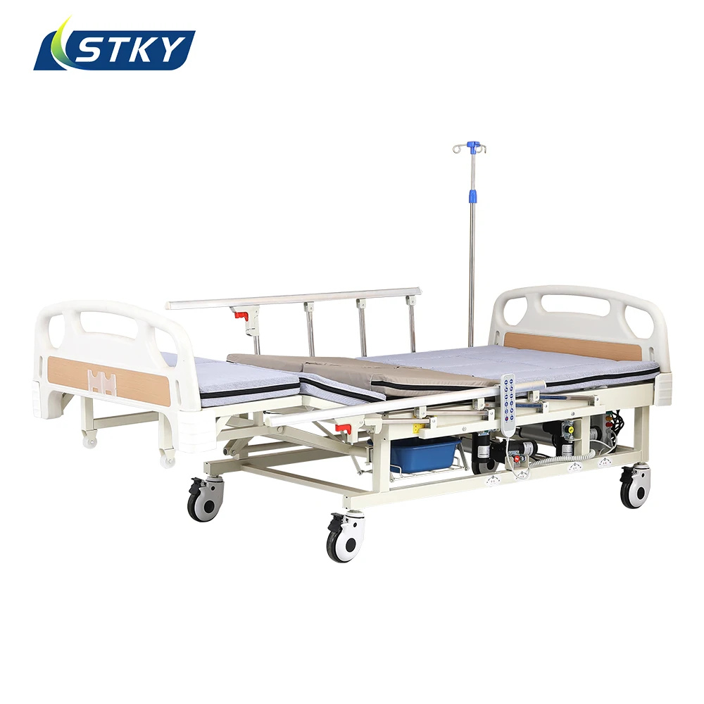 أفضل بيع الساقين رفع المسنين الرعاية الصحية سرير طبي قابل للتعديل سرير التمريض المستشفى مع المرحاض للمرضى #2