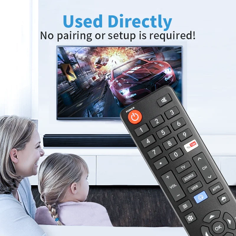 RC320 Remote Control For Fanco Atvio Smart TV Replacement Controller With Netflix YouTube Buttons
