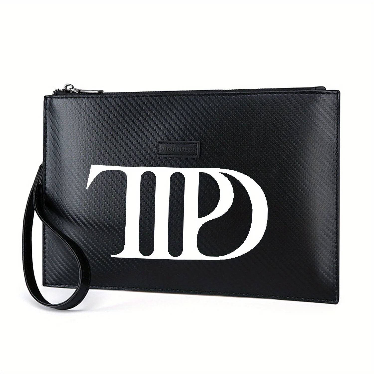 حقيبة يد رجالية من البولي يوريثان بتصميم فني كلاسيكي بأحرف فنية أنيقة ومطبوعة وعملية للحمل اليومي