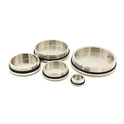 Imagen 1 del producto 1 Uds. 5 uds. Muestra de latón redondo y sello en forma de cabeza Hes tapón ciego de Metal agujeros de bobinado de hilo Kit de tapa eléctrica