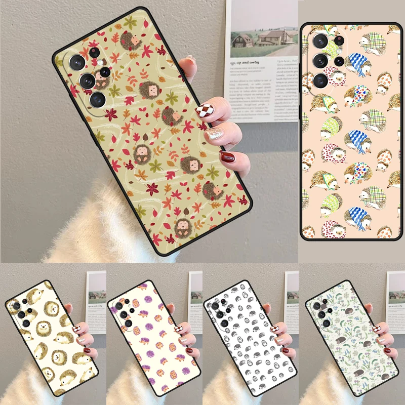 Cover For Samsung Galaxy S24 Ultra S21 S22 S8 S9 S10E Note 10 20 Plus FE S23 Hedgehog and Balloon Phone case Coque