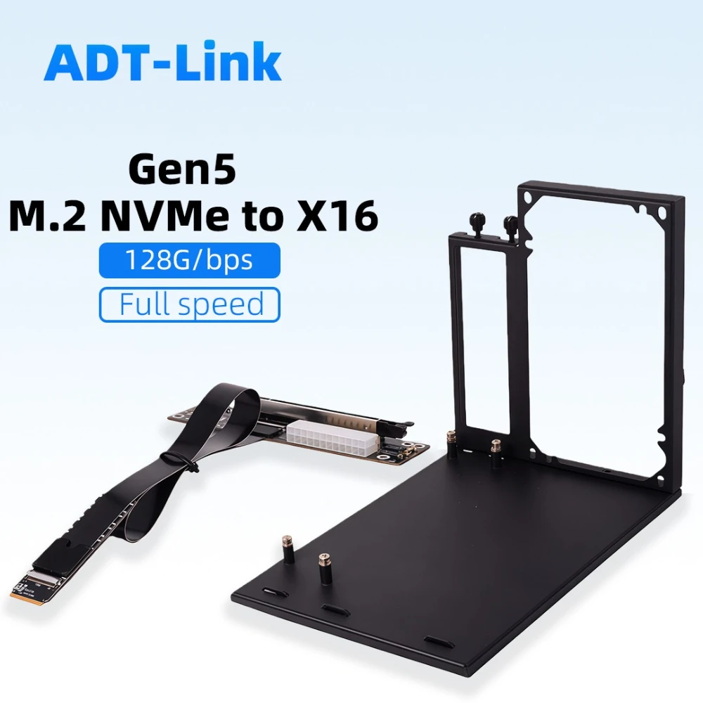 PCIe 5.0 X4 M.2 NVMe Key M To X16 eGPU Dock Soft FFC Full Speed Riser Cable Laptop NUC ITX STX Mini PC External Graphics Adapter