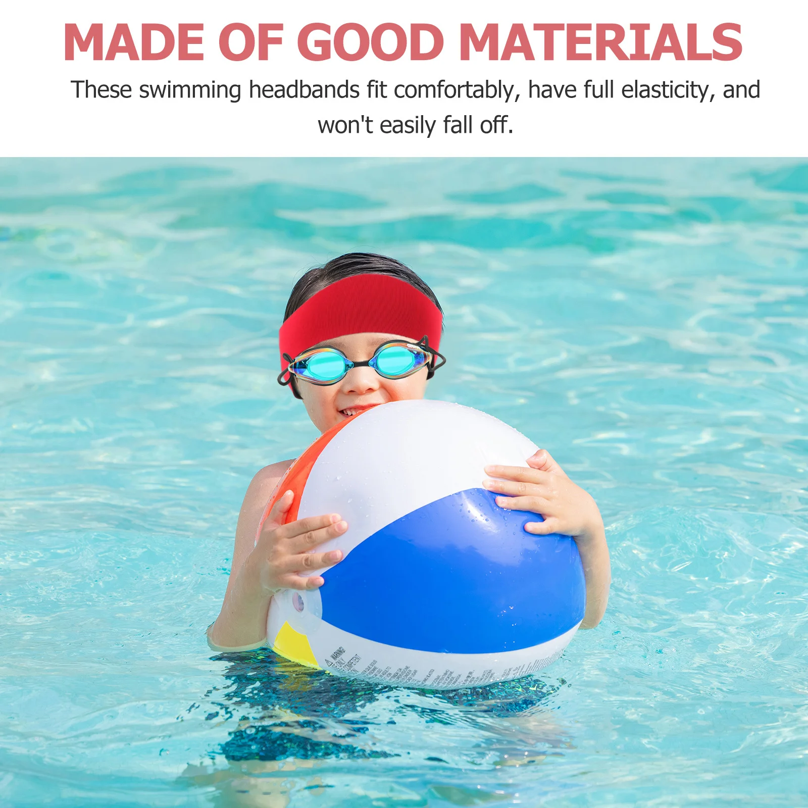 

4pcs Swimming Headband Colored Ear Protection For Kids Adults Diving Yoga Running Hiking Golf Workout Supplies Fitness