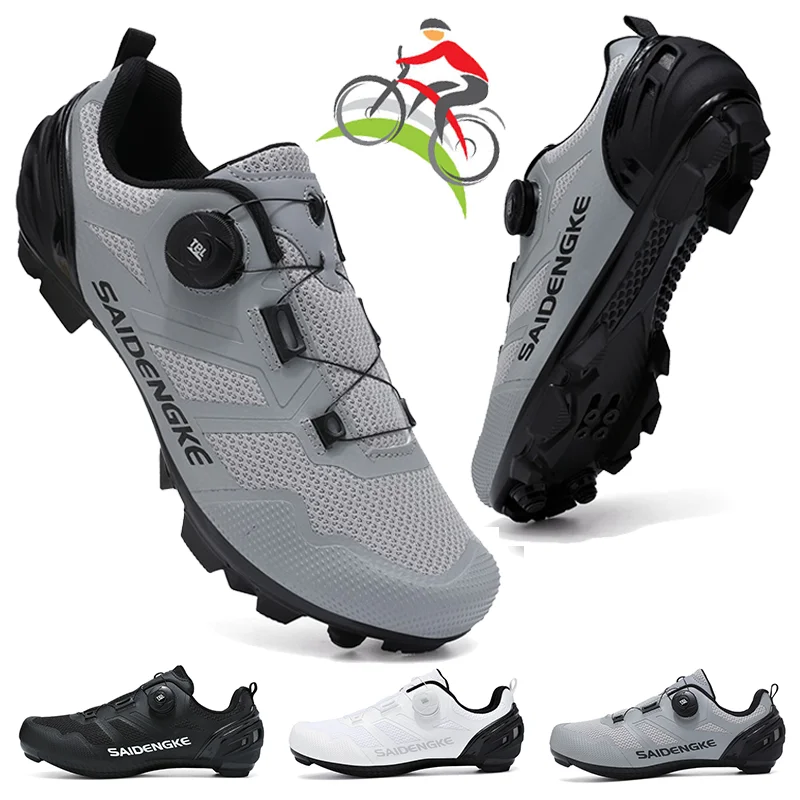 

Велосипедные кроссовки обновленной модели для мужчин и женщин, для гонок и соревнований, с автоматической фиксацией, для скоростного велоспорта, с SPD-клинками.