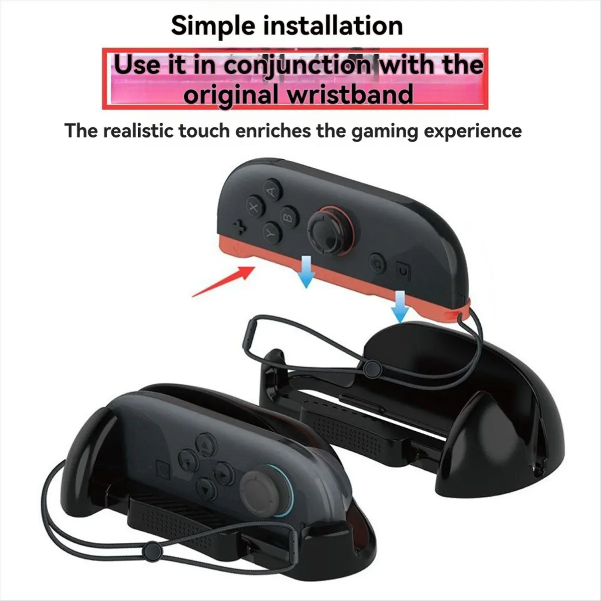 【CYBER MONDAY-2PCS Mouse Grip for Switch 2 Accessories Left Right Controller Desktop Mouse Mode Holder 2 Handle Stand A