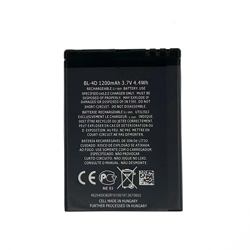 Batería recargable BL-4D para Nokia N97mini N8 N8-00 E5 E5-00 E7 E7-00 T7 T7-00 702T N5 808 batería BL4D BL 4D