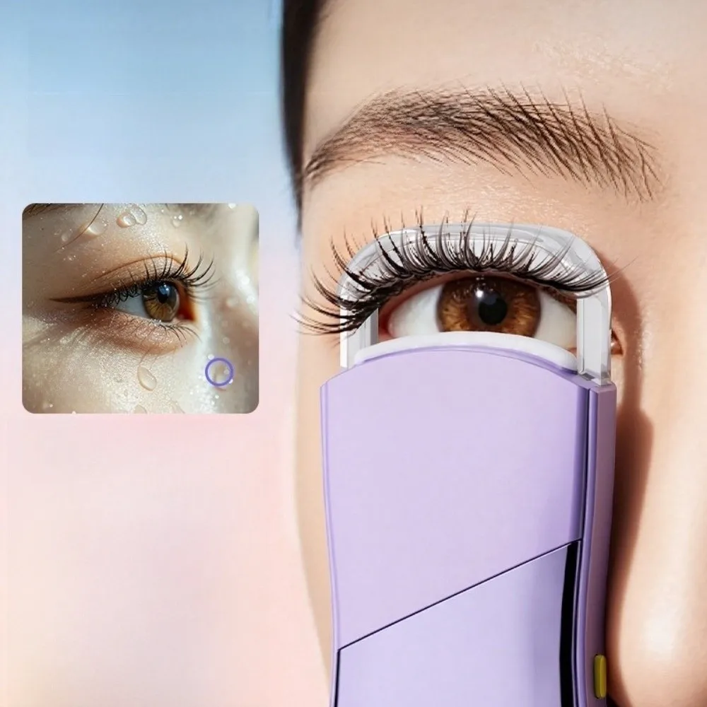 Long Lasting Electric Eyelash Curler Handheld Quick Heating Heated Lash Curling Tool Simple Control USB Charging