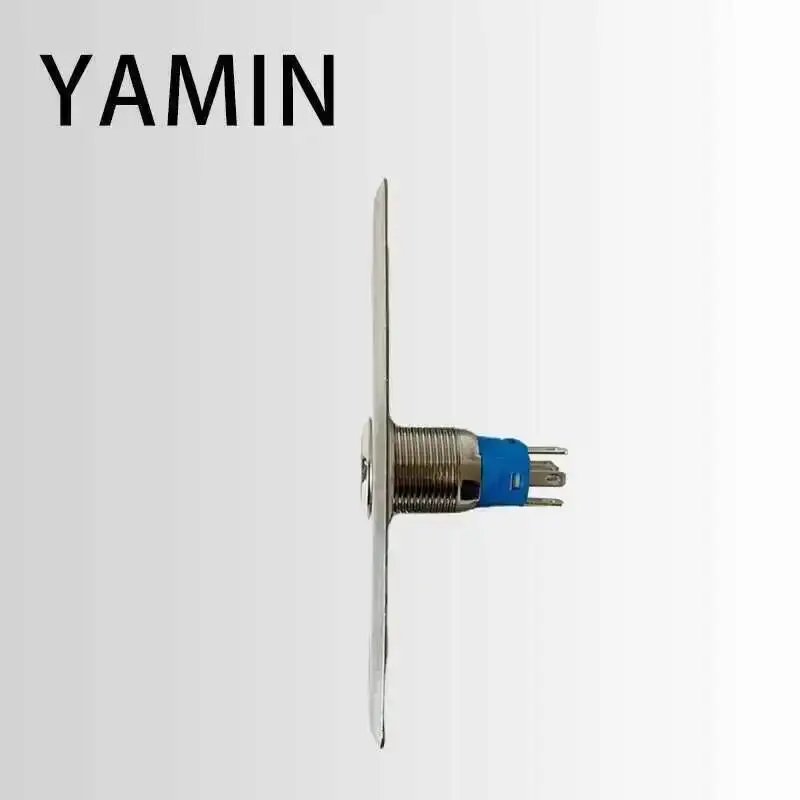 16/19mm dzwonek do drzwi chwilowy reset przycisk płaski Panel przełącznika sterowania ze stali nierdzewnej ze światłem LED 3-6V 12-24V 220V