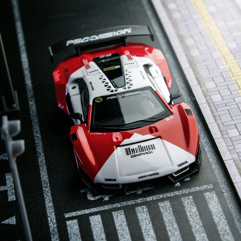 TimeMicro × PSC 1:64 Countach Marlboro Tribute Edition aleación Diecast modelo carreras librea réplica entusiastas del deporte de motor preventa