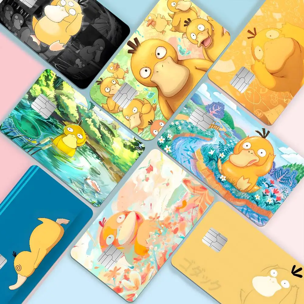 Anime P-Pokemon P-Psyduck Anime Cartoon Sticker Film Skin for Credit Card Debit Bank Bus Card view 6