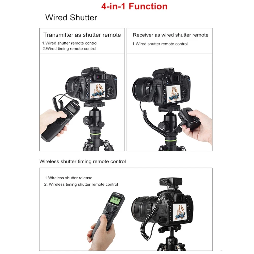 Viltrox JY-710 LCD 2.4G Wireless Timer Remote Control Shutter Release for Canon Nikon Sony Olympus Panasonic DSLR Camera