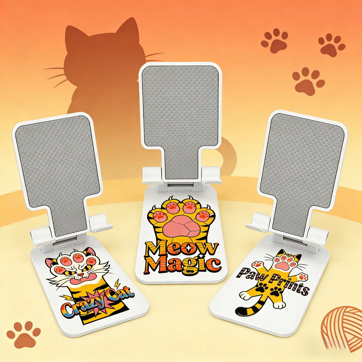 

3PCSC Creative Cat Paw Настольная подставка, складная и регулируемая по высоте подставка для телефона, портативная настольная подставка для путешествий