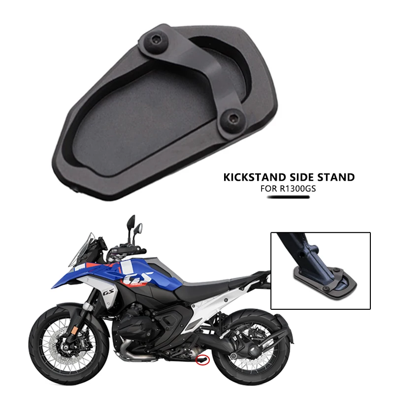 Pie de soporte de motocicleta R1300GS apto para BMW R 1300 GS ADV Adventure R1300 GS 2023 2024 placa de soporte de extensión de soporte lateral
