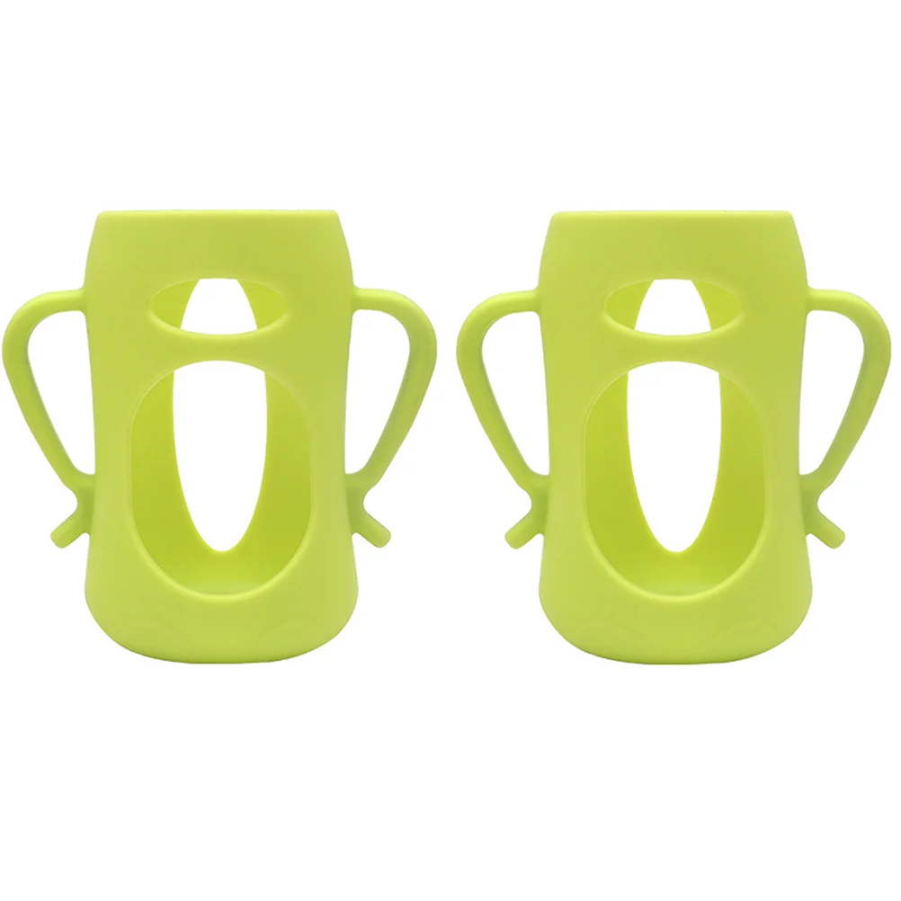 2 Pcs Baby Bottle Cover Sleeve Feeding- Insulation Milk Protector Silica Gel Silicone