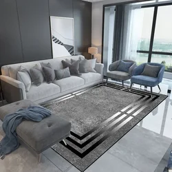 Modern Nordic Style Carpet for Living Room Grey Bedroom Decoration Large Area Rug Short Plush Floor Lounge Mat Washable Antiskid