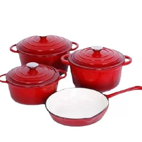 

Four-piece soup pot set, enamel saucepan frying pan, frying pan, pan