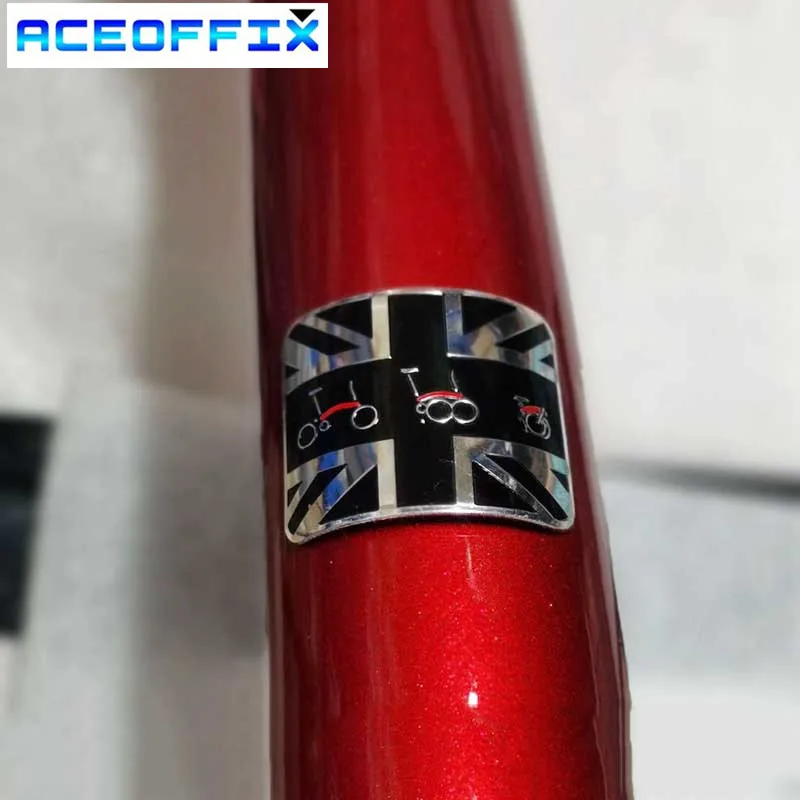 Aceoffix for Brompton Head Tag Bike Sticker Modified Badge Nameplate Protection Sticker Aluminum Alloy