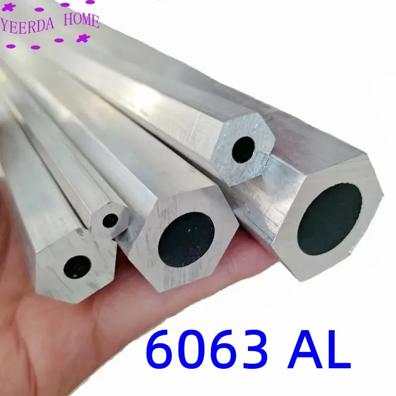 1PCS S8-30mm 6063 Aluminum Hexagonal Tube, Hollow Hex Rod for DIY Models, Frames & Industrial Parts, Wholesale