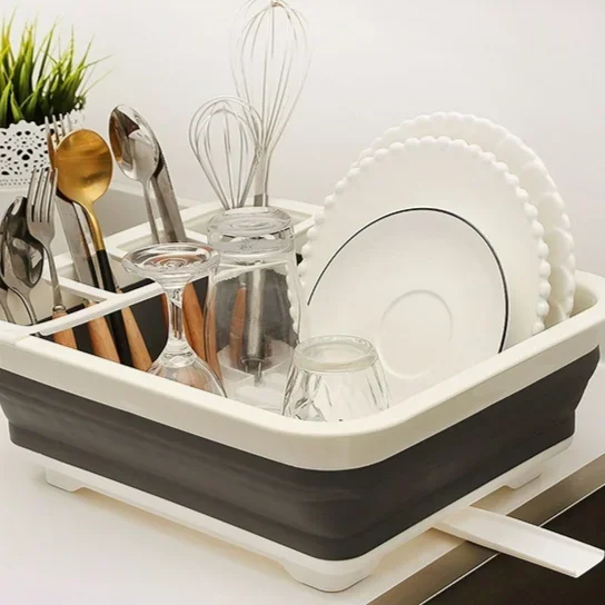 Folding dishwasher shelf, kitchen storage hold, drain bowl, dish plate, portable drying shelf, household dishes,