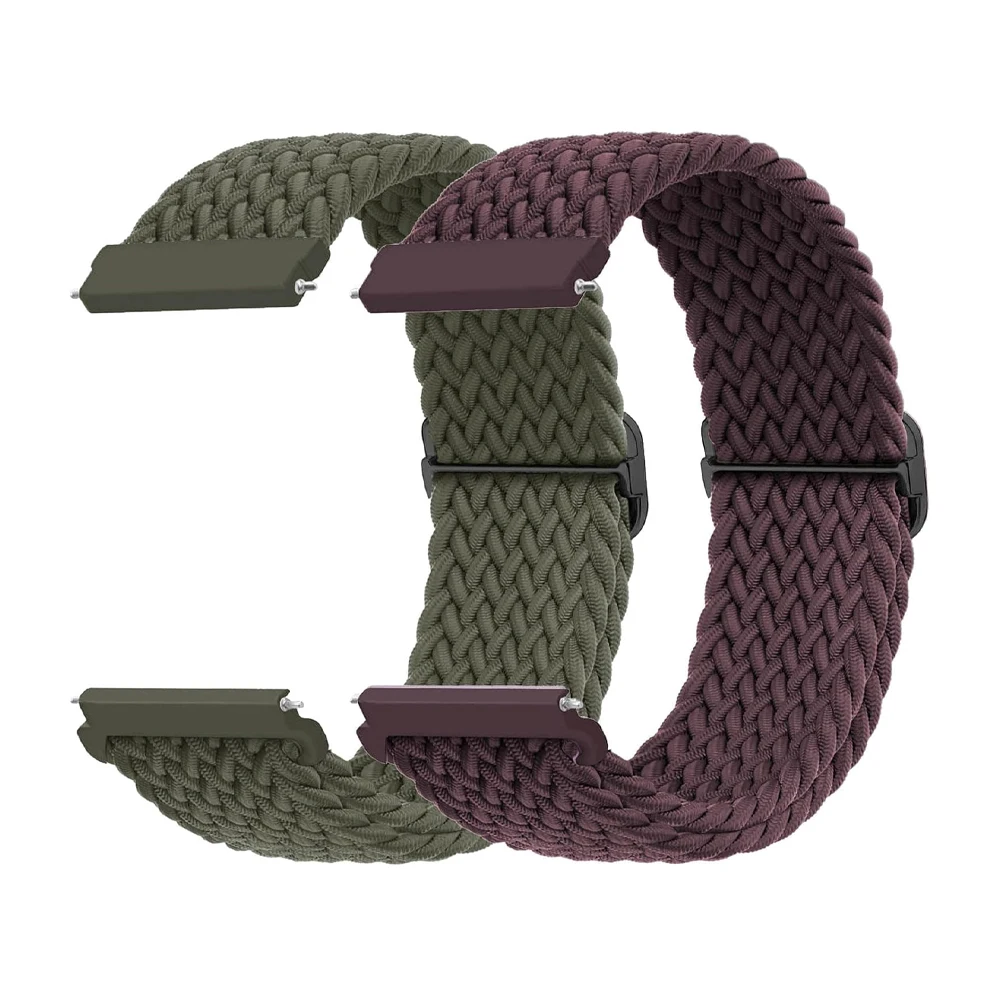Correias para samsung galaxy watch 4/7/fe/6/5 pro/6 clássico/gear s3 20mm 22mm pulseira de cinto trançado correa huawei gt 2e 3 4 5 banda