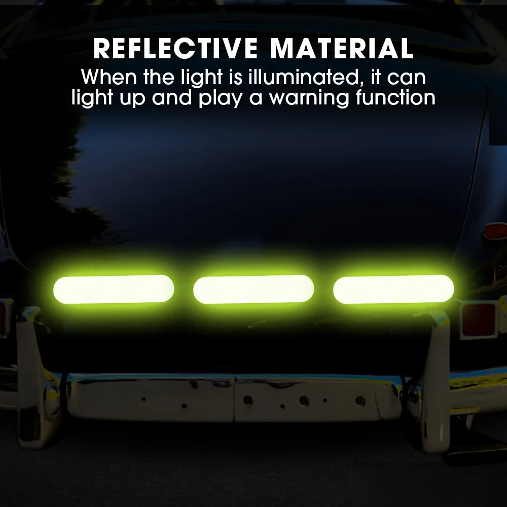 Pegatinas reflectantes de advertencia de seguridad para casco, cinta reflectora impermeable de alta visibilidad para conducción nocturna, coche y