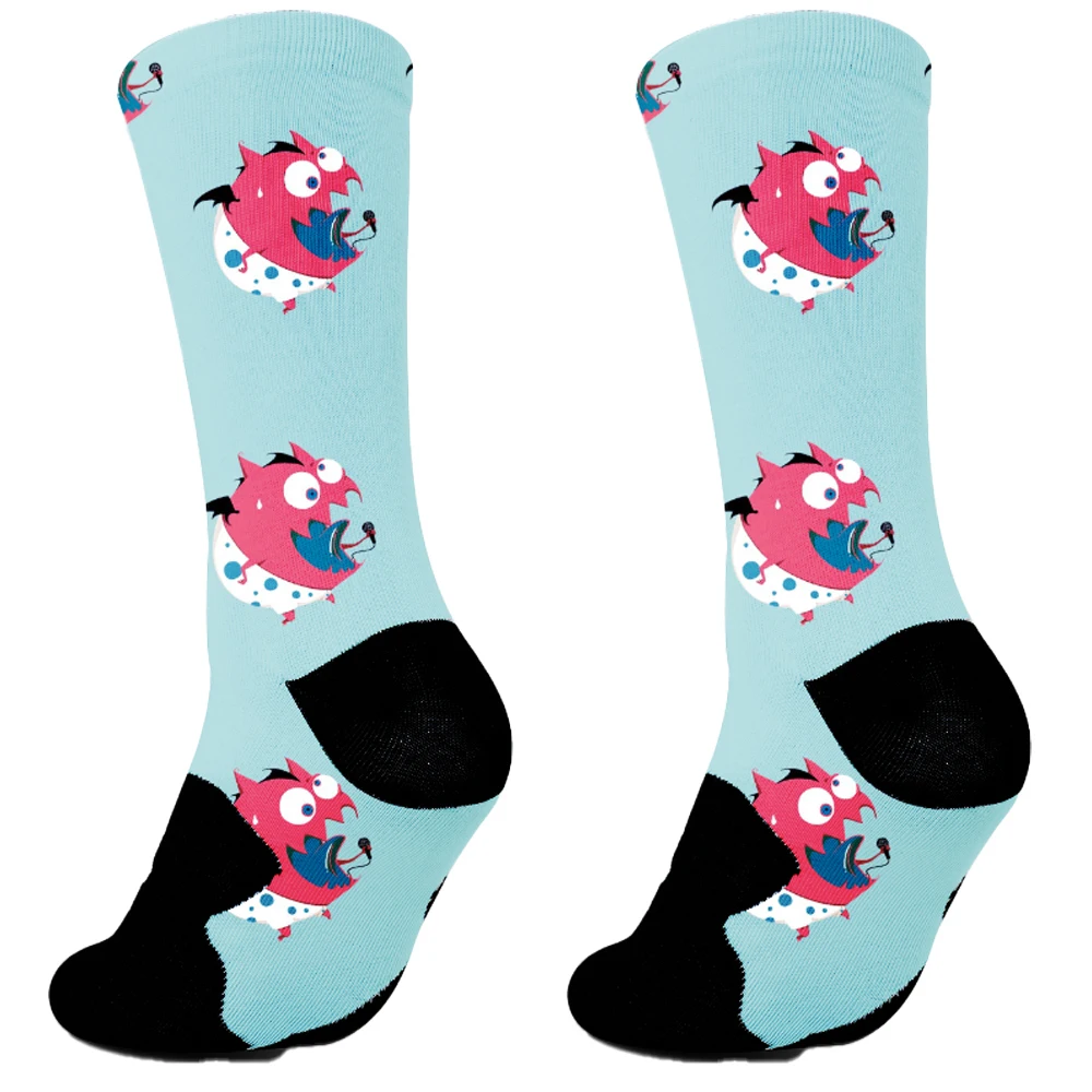 Chaussettes de cyclisme en coton pour hommes et femmes, Chaussettes de football, Chaussettes de sport unisexes, Chaussettes de skateboard de rue compressées, Décontracté, ChimPunk, Nouveau